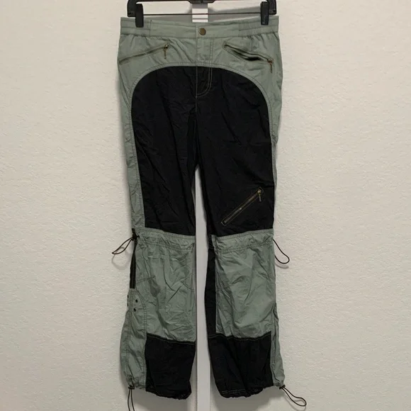 Silence + Noise Urban Outfitters Green Black Baggy Pants - Picture 3 of 14